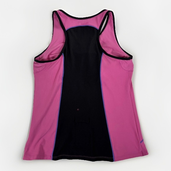 Xersion Performance Wear Athletic Tank‎ Top Womens Large Pink Black Mesh Detail - Picture 2 of 10